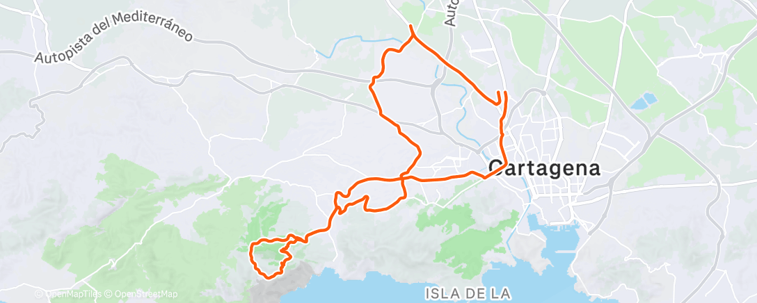 Map of the activity, Bicicleta eléctrica matutina