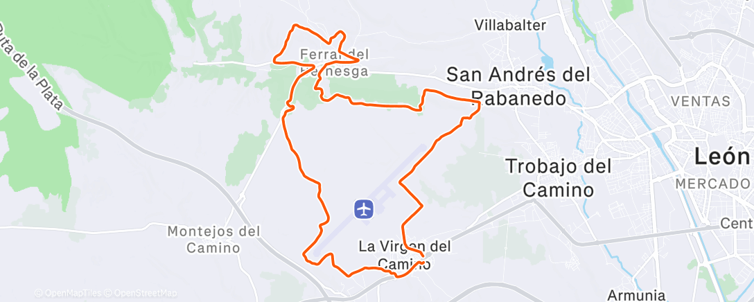 Map of the activity, Bicicleta de montaña
