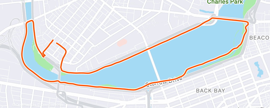 Map of the activity, Afternoon Run