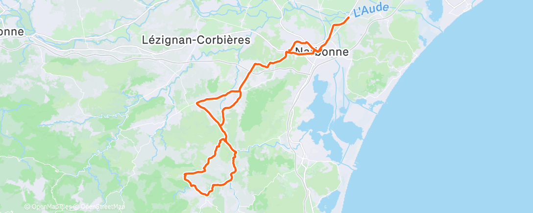 Map of the activity, Sortie randonneurs G1