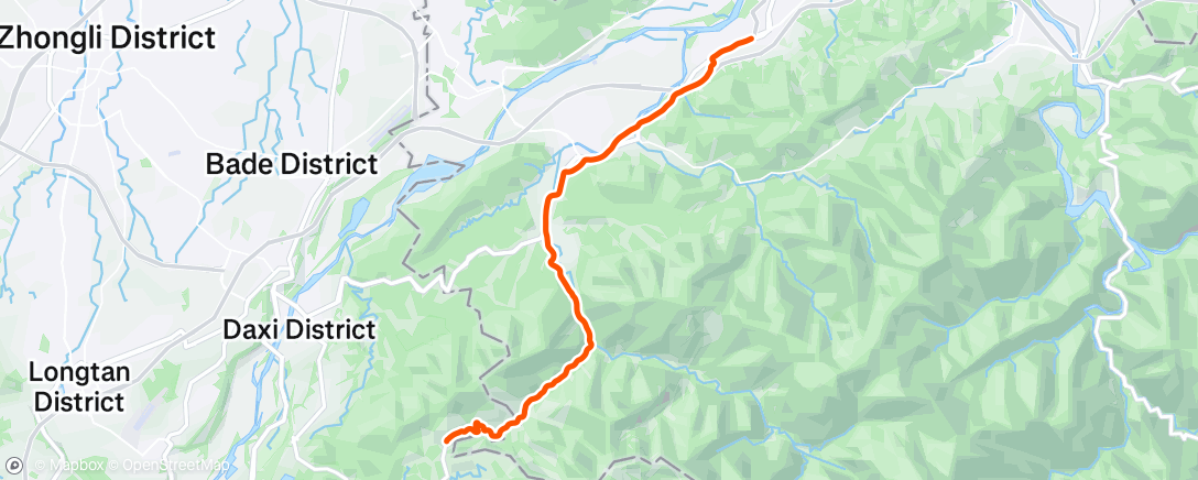 Map of the activity, Evening Ride