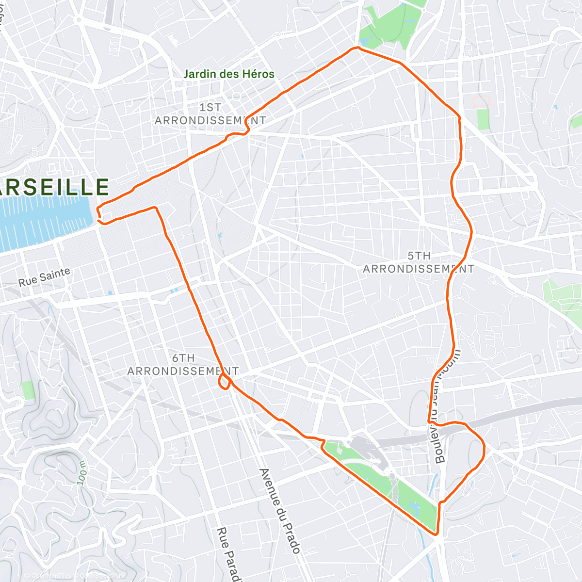 Map of the activity, BlaBlaRun by URMC