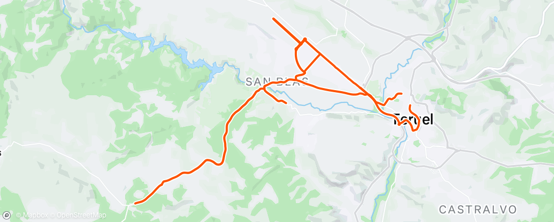 Map of the activity, Bicicleta por la tarde
