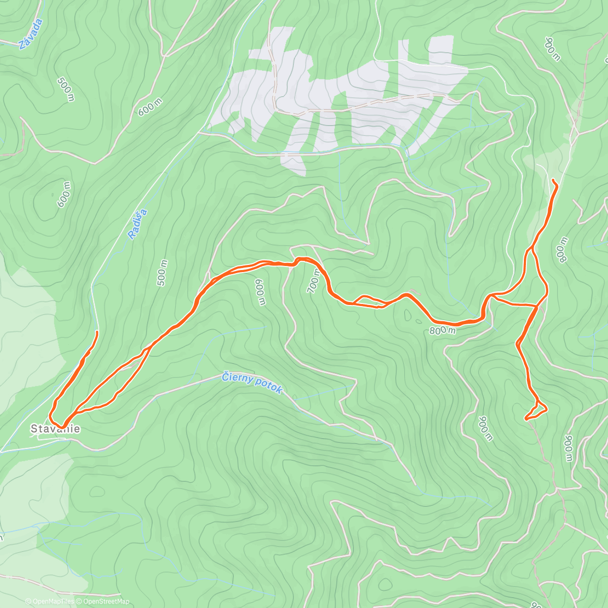 Map of the activity, Morning Hike