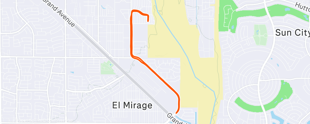 Map of the activity, Morning Run