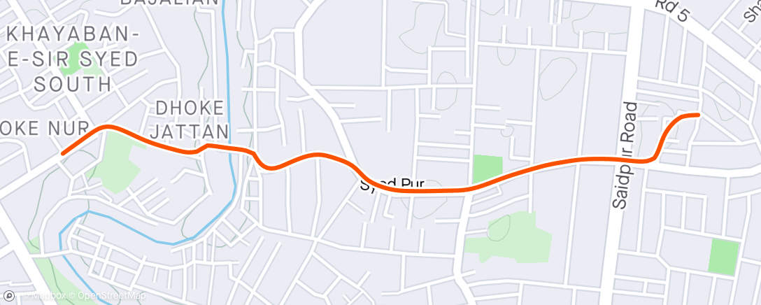 Karte der Aktivität „Evening Ride”