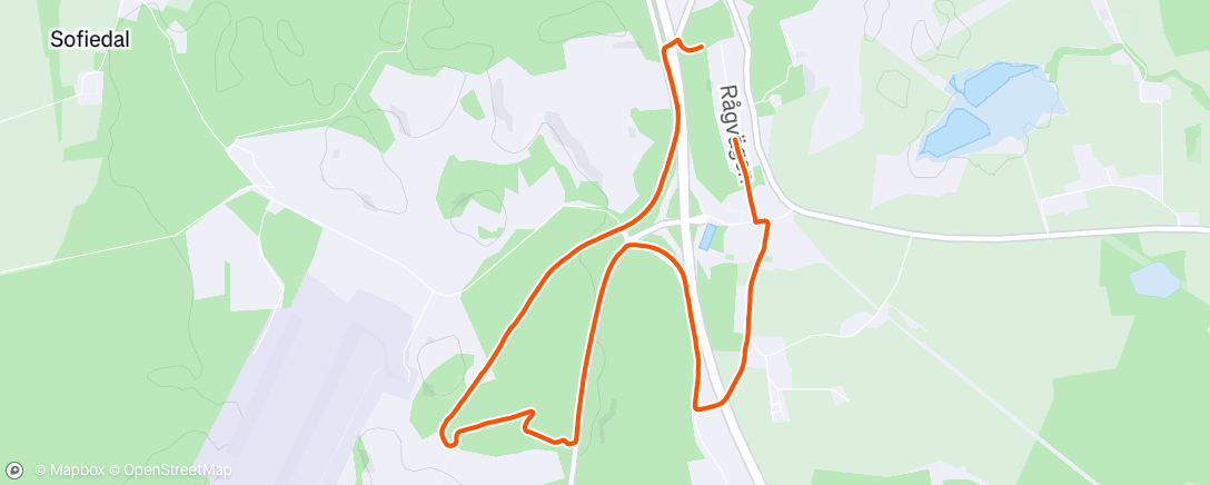 Map of the activity, Afternoon Run