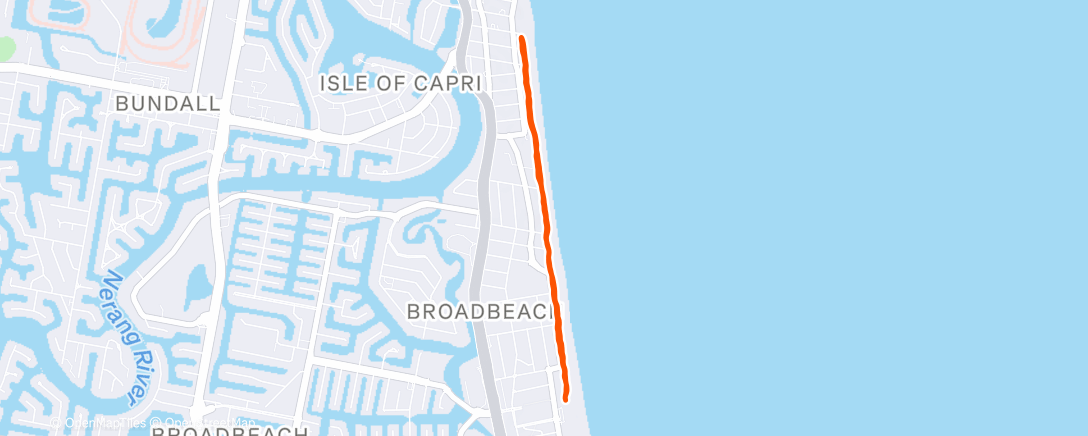 Map of the activity, Morning Run
