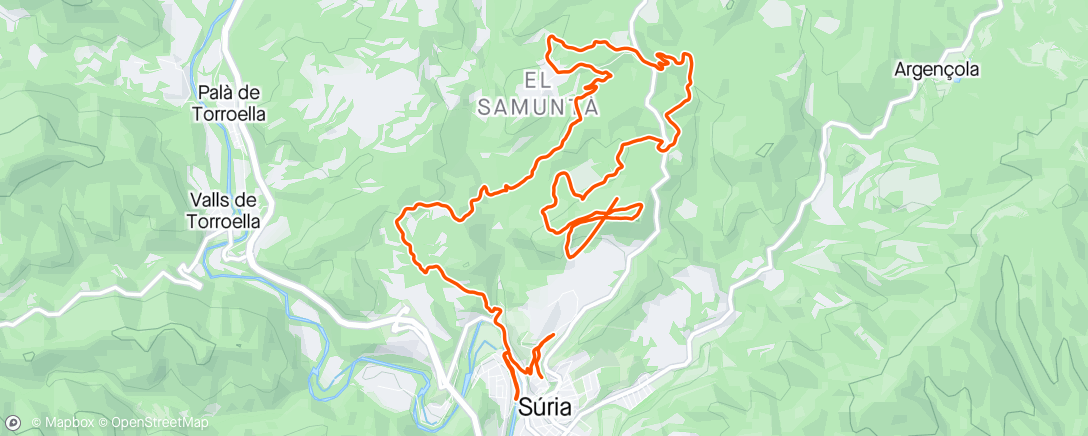 Carte de l'activité Carrera de montaña a la hora del almuerzo