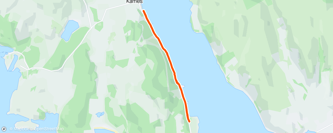 Map of the activity, Kames to Carry Farm