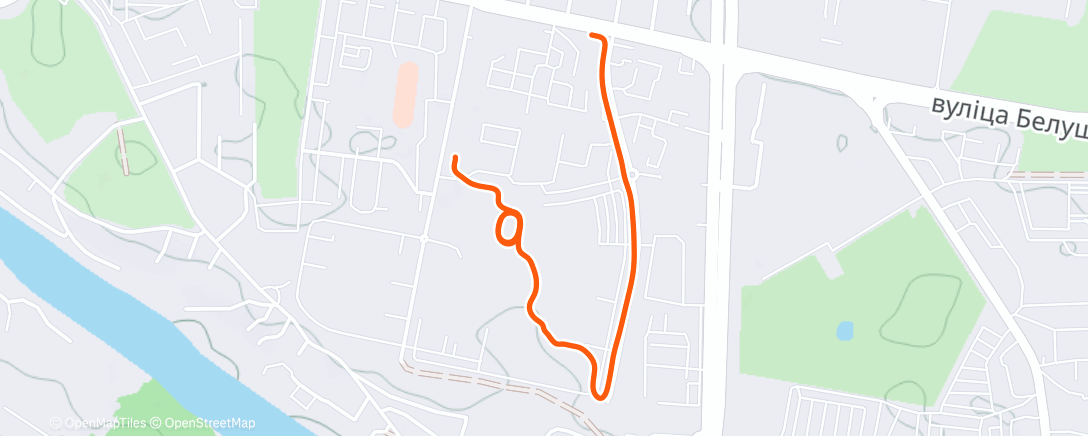 Map of the activity, Evening Ride