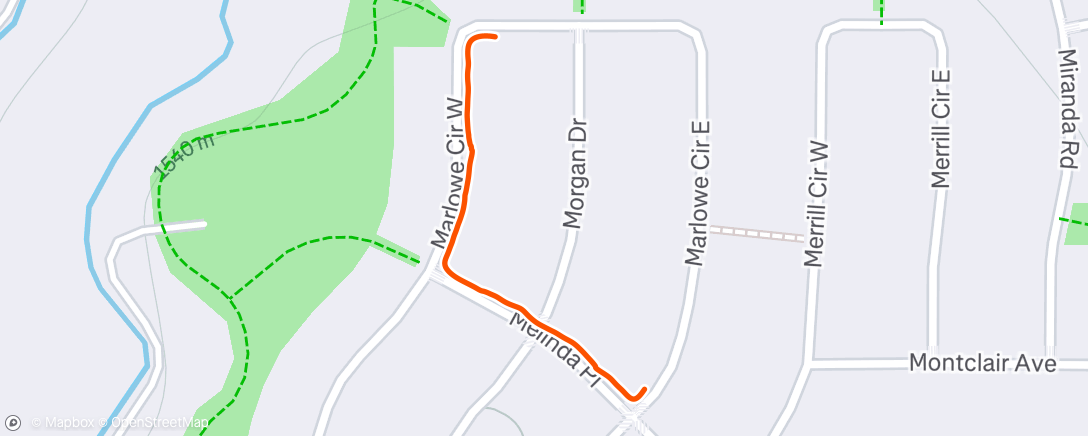 Map of the activity, Dog Walk