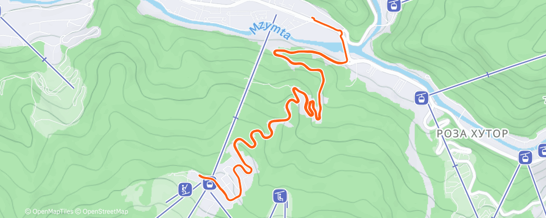 Map of the activity, Вечерний забег