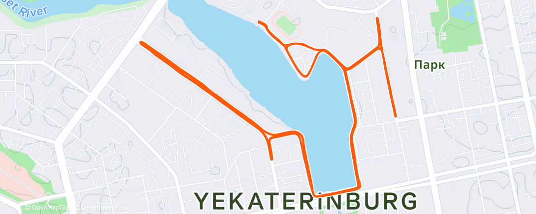 Map of the activity, Зимний полумарафон Европа-Азия