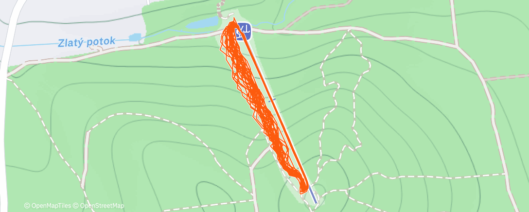 Map of the activity, Morning Šacberk, reálně 13km
