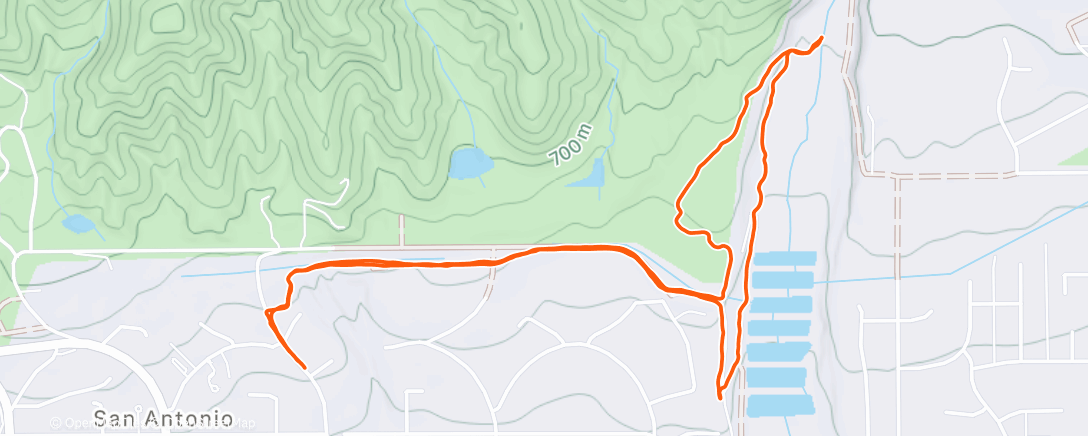 Map of the activity, Afternoon Run