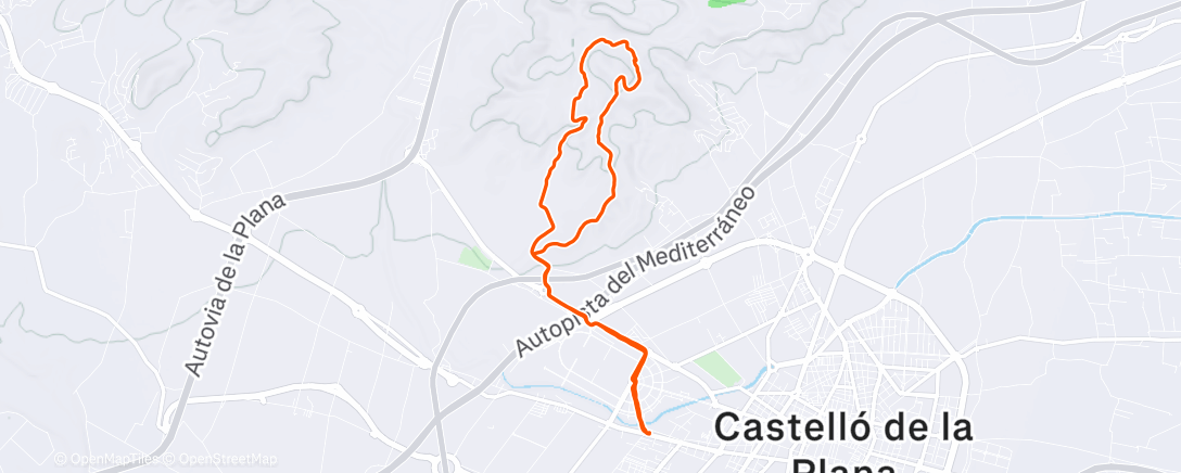 Карта физической активности (Amaneciendo por el Tossal)