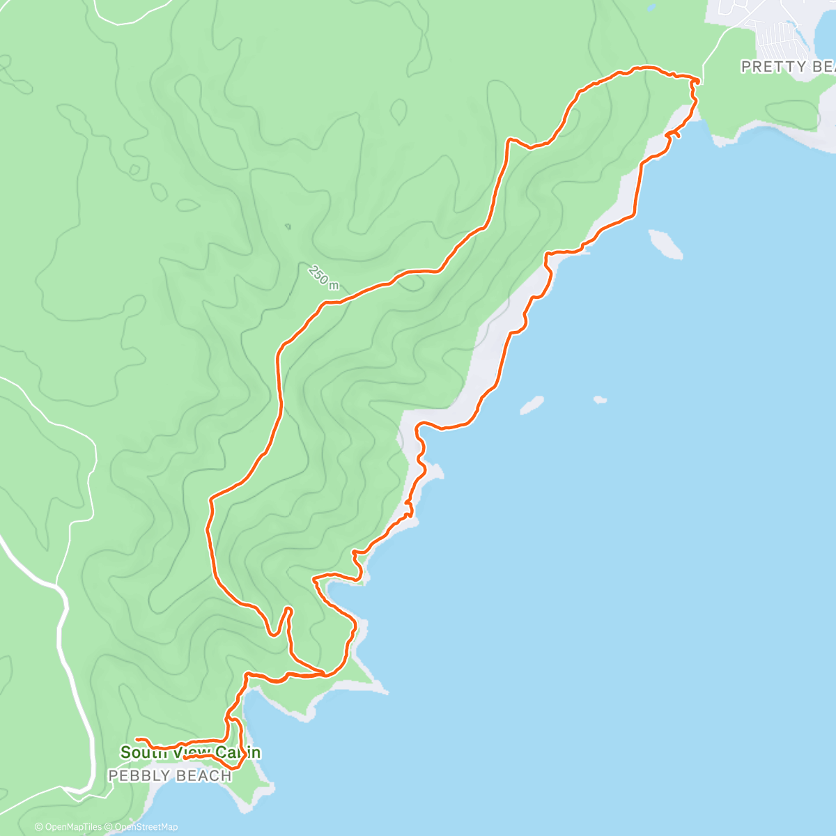 Map of the activity, Durras mtn