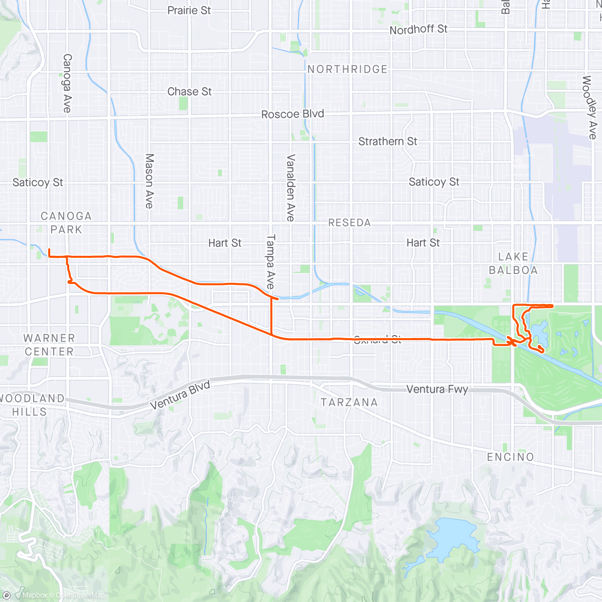 Map of the activity, Sunday ride with Blake
