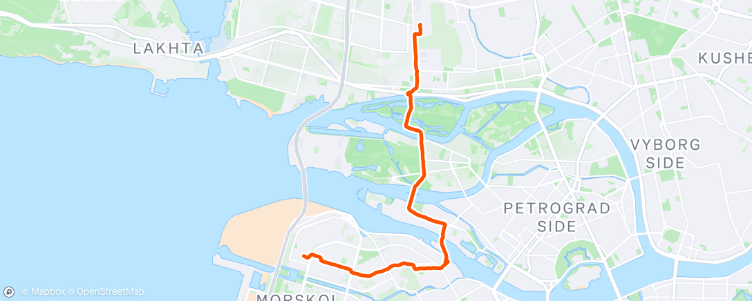 Map of the activity, Morning Run