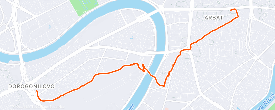 Map of the activity, Morning Run