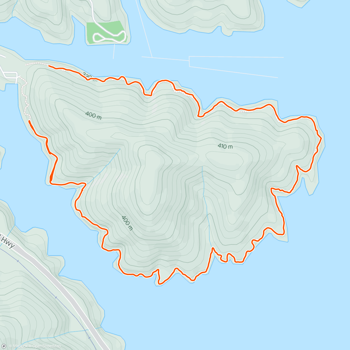 Mapa da atividade, Bailey Cove loop at Shasta Lake