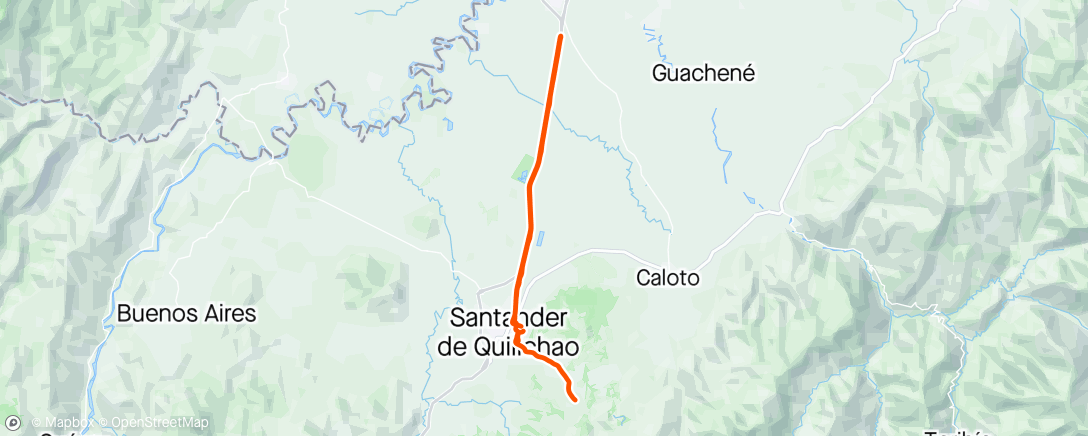Map of the activity, Peaje, San Pedro
