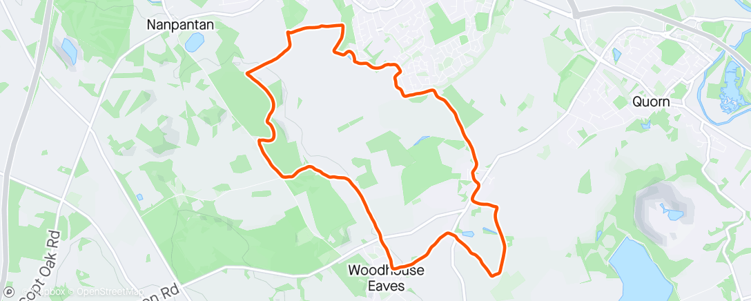Map of the activity, Charnwood walking. Relatively low level and dodged all the mud. Mission accomplished.