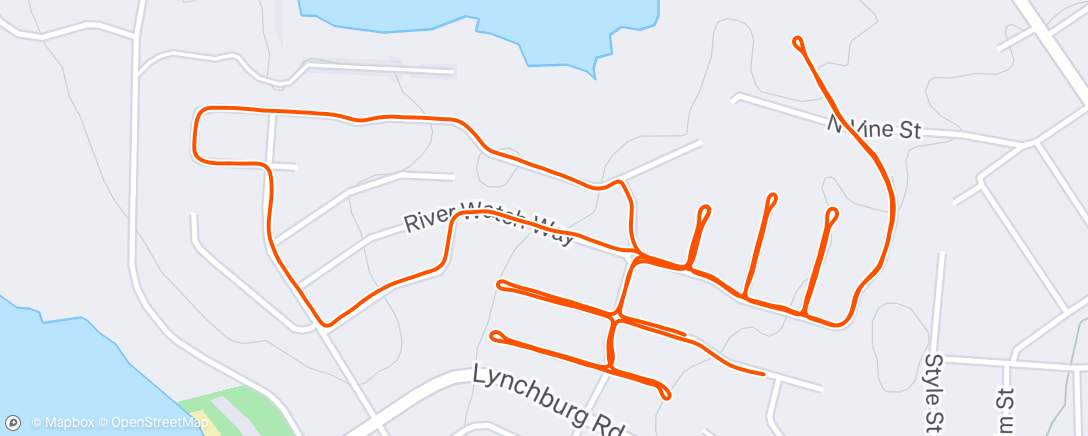 Map of the activity, Morning Run