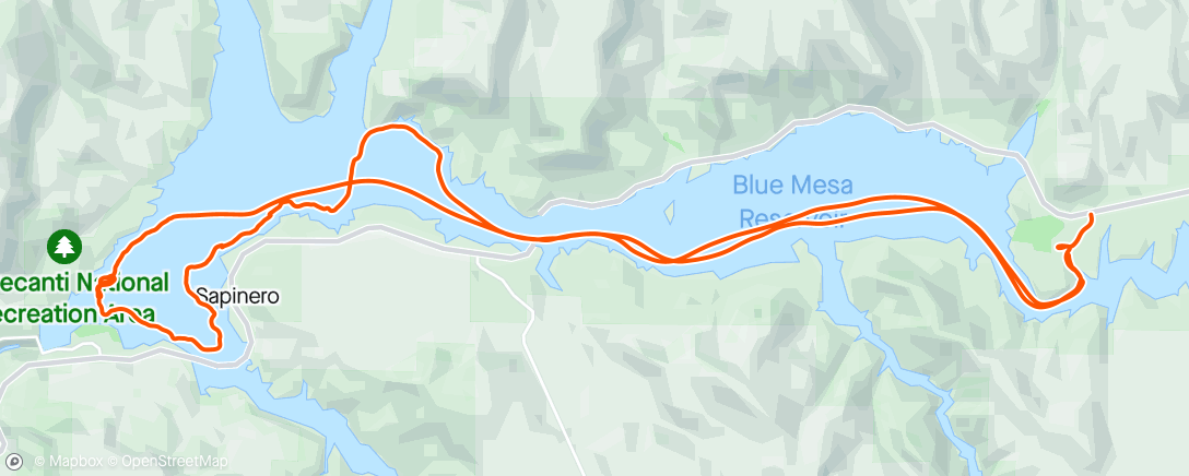 Map of the activity, Blue Mesa Fishing