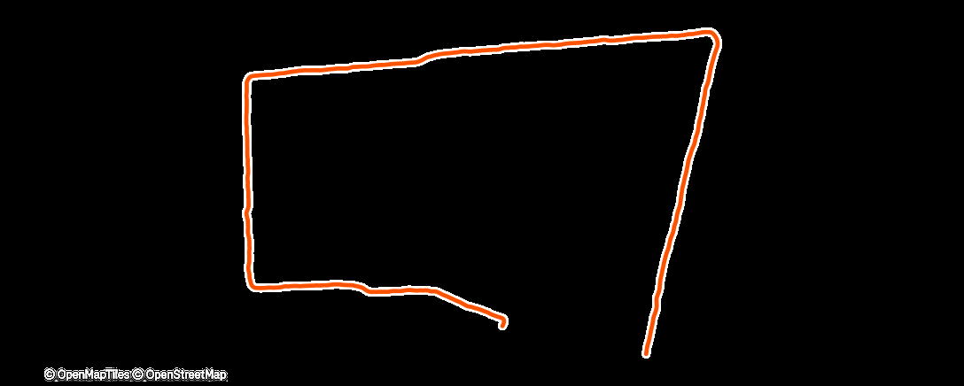Map of the activity, Afternoon Run