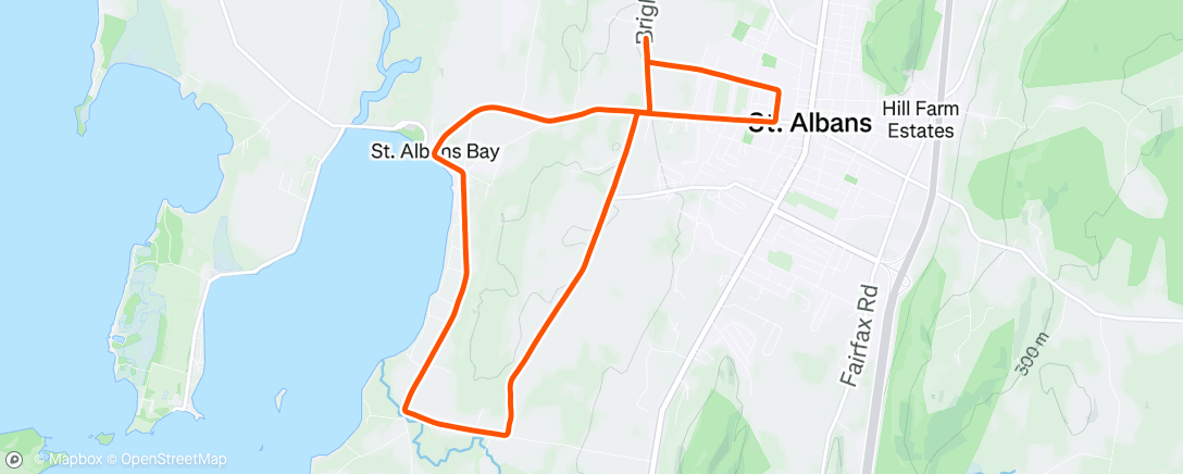 Map of the activity, Morning Run