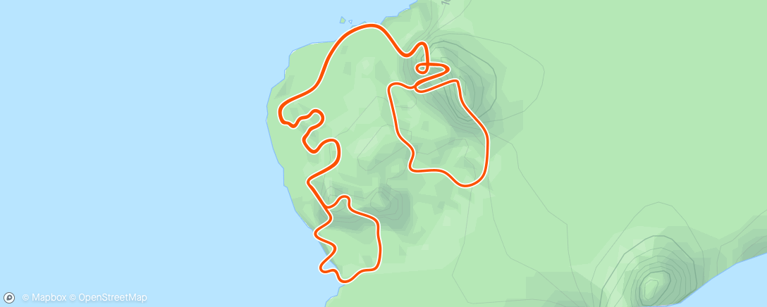 Карта физической активности (Zwift - 05. Climb Time in Watopia)