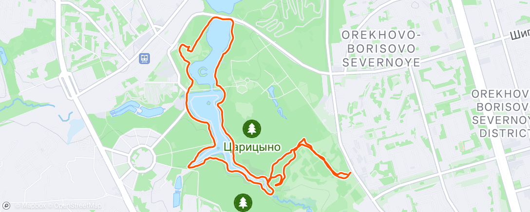 Map of the activity, Evening Run