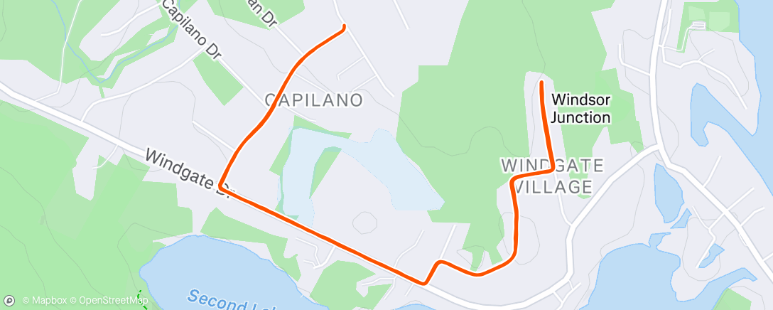 Map of the activity, Lunch Run