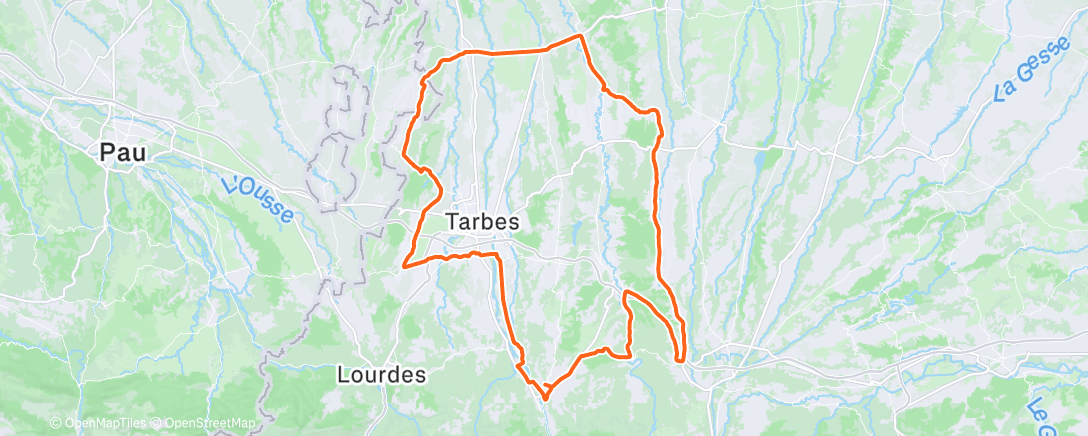 Map of the activity, Sortie vélo le matin