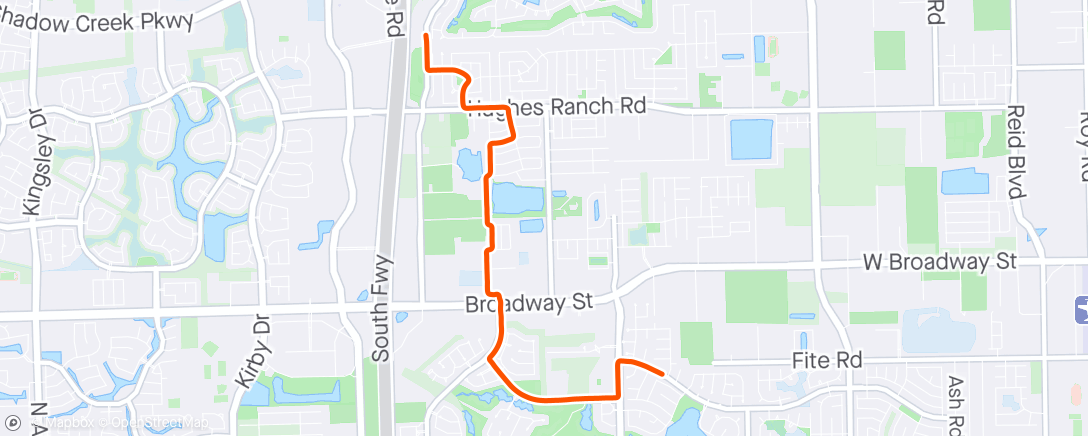 Map of the activity, Ride to shop