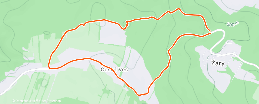 Map of the activity, Afternoon Hike