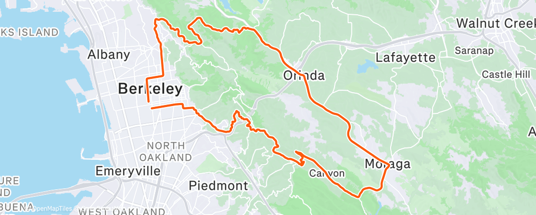 Map of the activity, Morning Ride