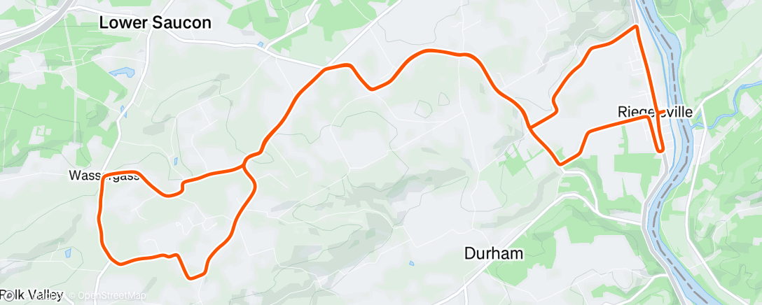 Map of the activity, Lunch Ride