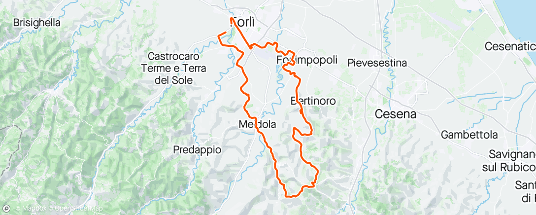 Map of the activity, Afternoon Ride