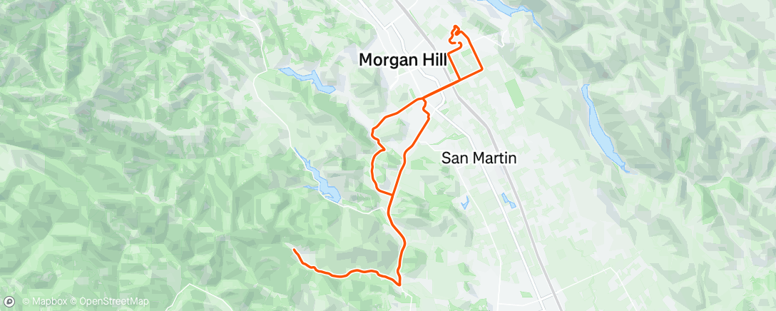 Map of the activity, Lunch Ride