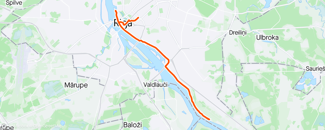 Map of the activity, FulGaz - Riga