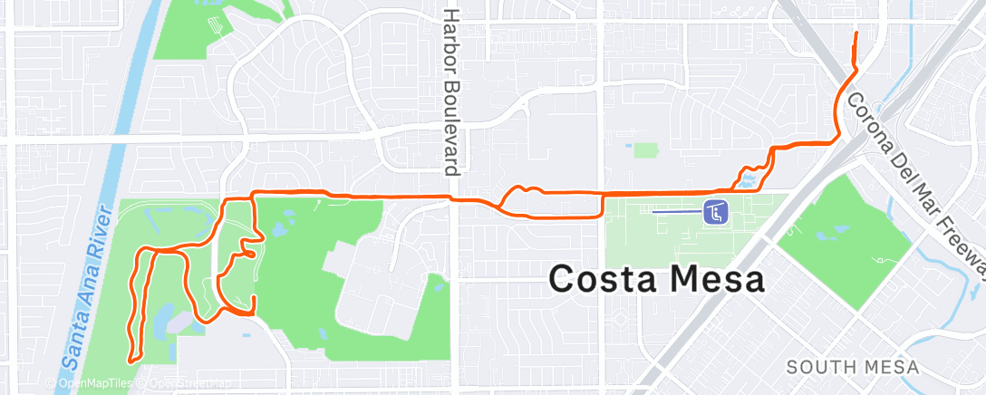 Map of the activity, Evening Ride