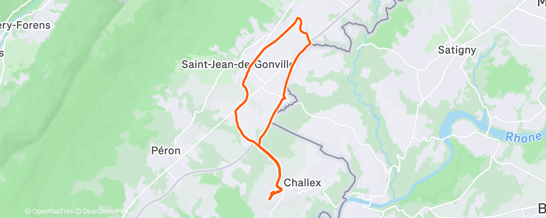 Map of the activity, Hügelsprint