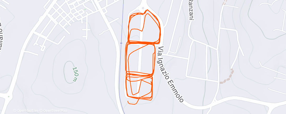Map of the activity, Corsa mattutina
