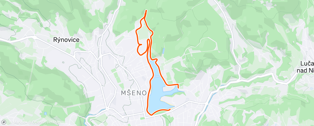 Map of the activity, Afternoon Run