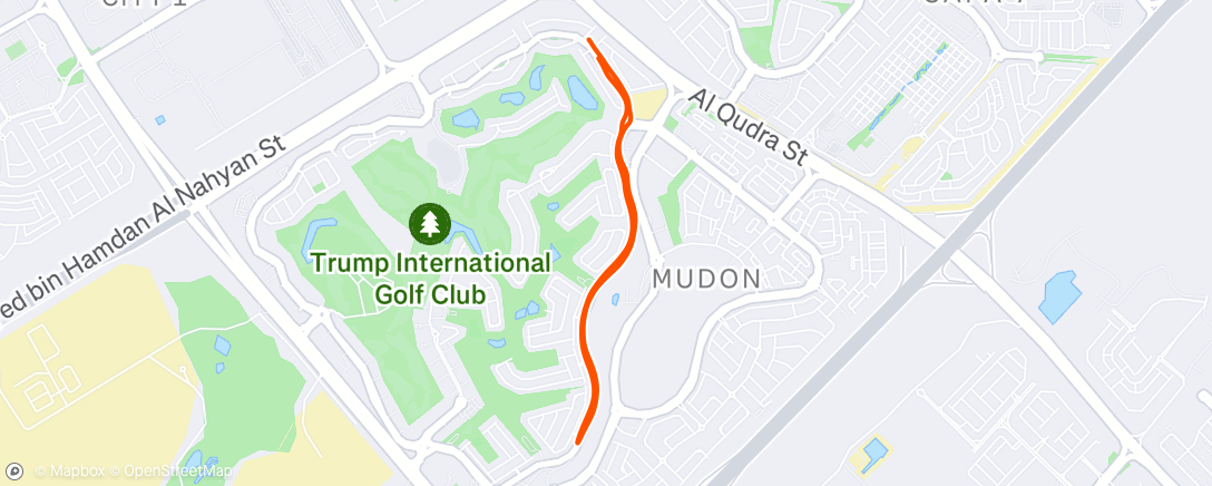 Map of the activity, Evening Run