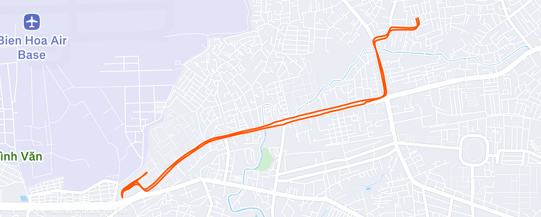 Map of the activity, Afternoon Run