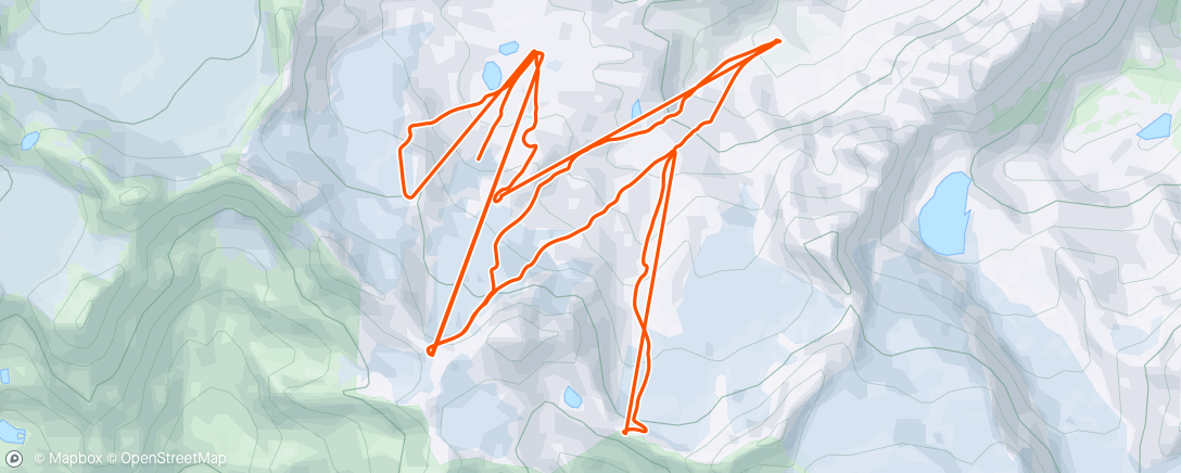 Map of the activity, Snowboarden am Morgen